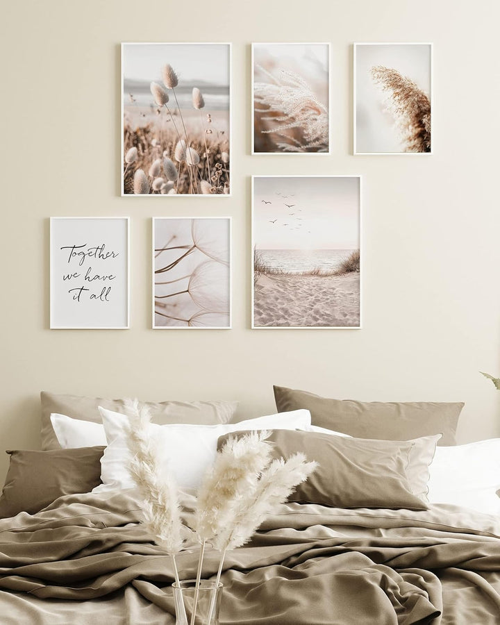 Heimlich® Premium Poster Set OHNE Bilderrahmen | 2 x DIN A3 & 4 x DIN A4 - ca. 30x42 & 21x30 | Stilv