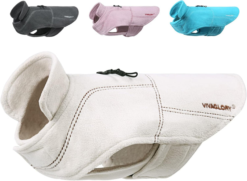 VIVAGLORY Hunde-Fleeceweste, Hundepullover für Kaltes Wetter für Grosse Hunde, Verstellbare Winterkl