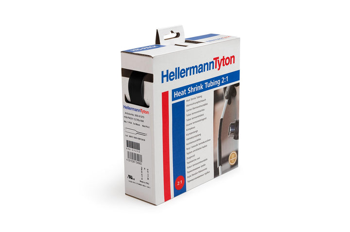 HellermannTyton - Schrumpfschlauch 2:1, 12,7/6,4 schwarz