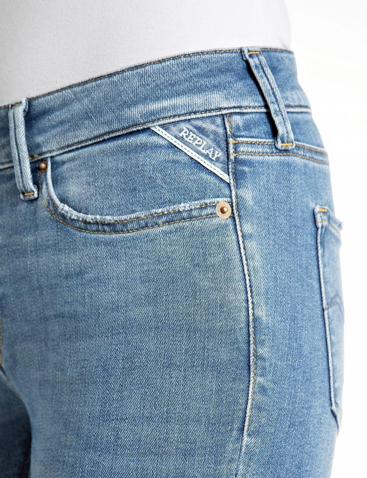 Replay Damen Jeans New Luz Skinny-Fit 27W / 30L Medium Blue 009-6, 27W / 30L Medium Blue 009-6