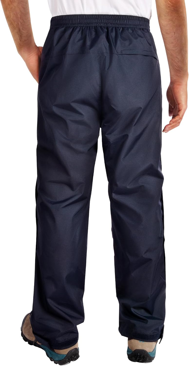 33,000ft Regenhose Herren Wasserdicht Full Zip Wanderhose, Atmungsaktiv 2-Lagen Überziehhose Fahrrad