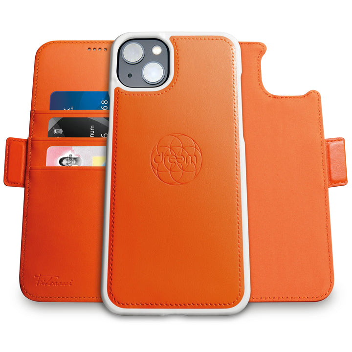Dreem Fibonacci iPhone 14 Brieftaschen-Etui / 2-in-1 stossfestes Etui und abnehmbares Folio aus vega