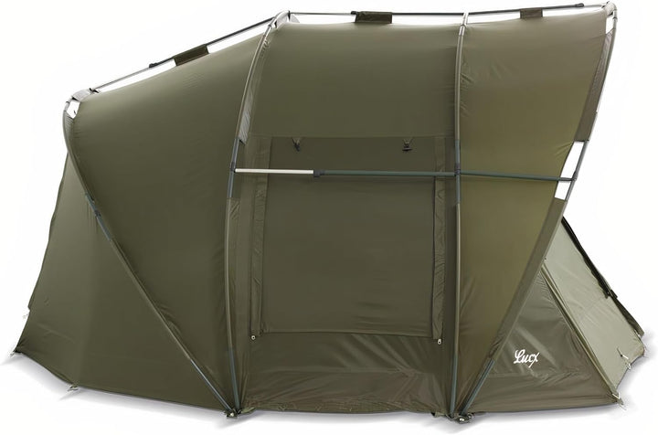 Lucx Leopard Bivvy Angelzelt Personen Karpfenzelt 2 bis 3 Mann Anglerzelt Carp Dome Fishing Tent 10.