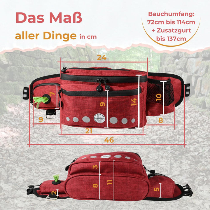 Leckerlitasche für Hunde - wasserdichte Hunde Leckerlitasche & Bauchtasche Hundetraining, Gassi Tasc