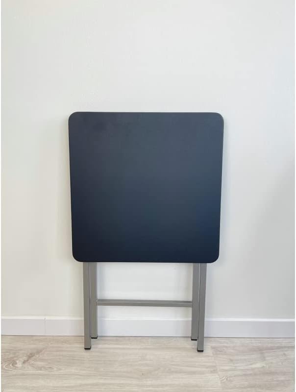 D'CASA Klapptisch, quadratisch, Schwarz, 48 x 48 x 65 cm