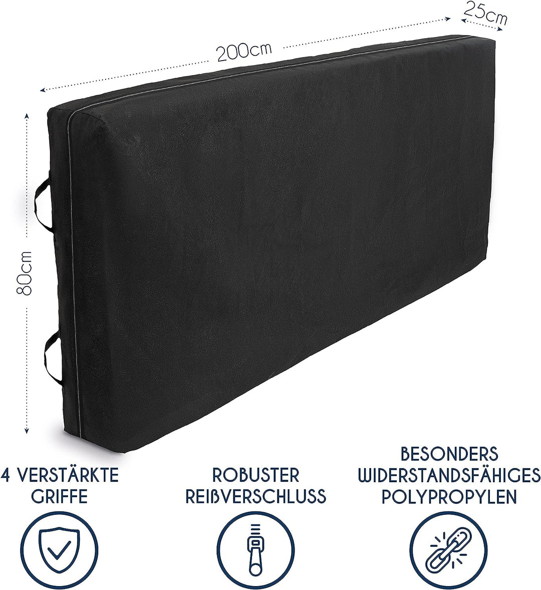 Dreamzie Matratzenhülle zur Lagerung und für Umzüge - Für Matratze 80x200 x 25 cm - 4 Griffe und Rei