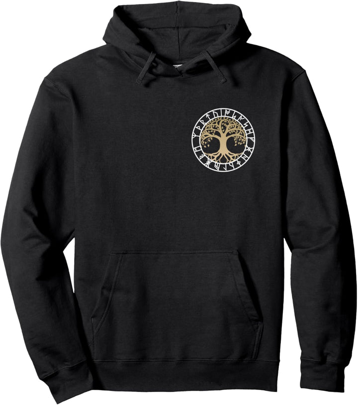 Yggdrasil Lebensbaum Runen Nordische Mythologie Pullover Hoodie