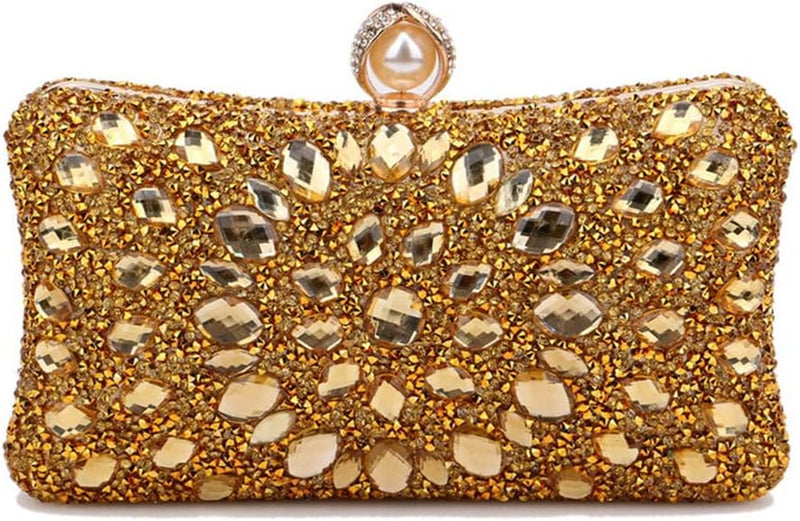 CORIOS Strass Clutch für Damen Shiny Abendtasche Diamant Clutch Tasche Kette Schultertasche Elegante