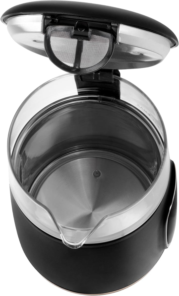 Elektrischer Wasserkocher mit Temperatureinstellung, 2200W Leistung, 1.7l Fassungsvermögen, 2h Warmh