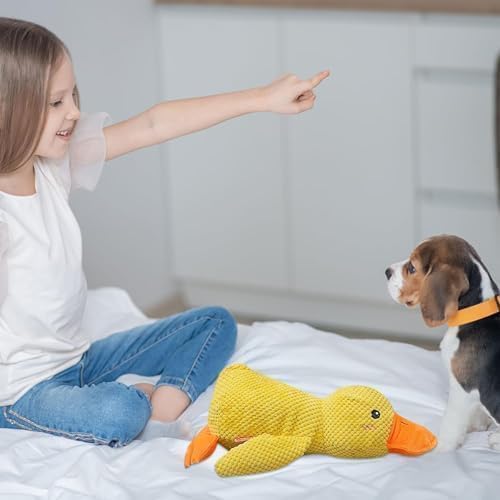 Ente Hundespielzeug,38x45cm Quack-Quack Duck Hundespielzeug,Anti Stress Ente Für Hunde,Dog Beruhigen
