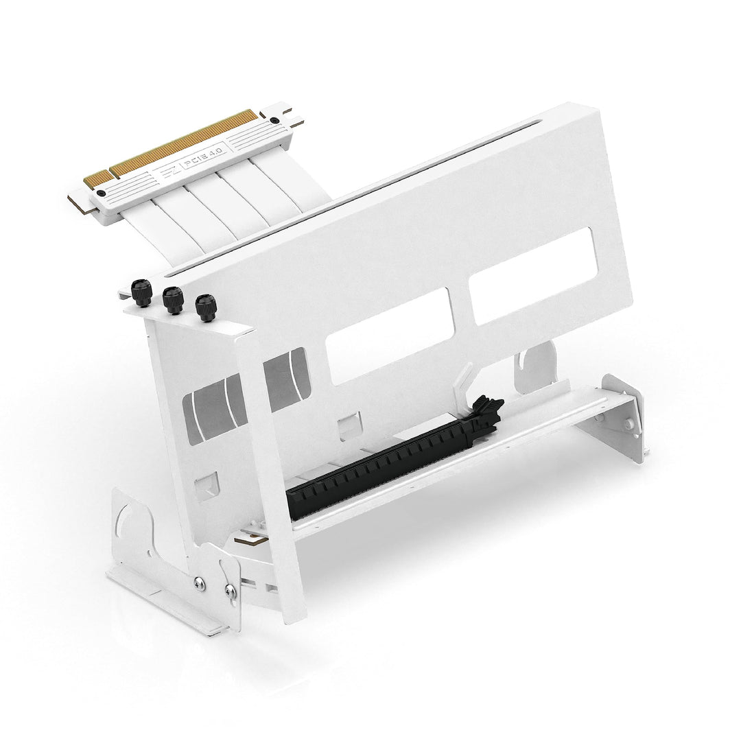 EZDIY-FAB PCIe 4.0 GPU Halterung,Multi-Winkel-Einstellung mit Weissem Riser Kabel,Kompatibel zu RTX4