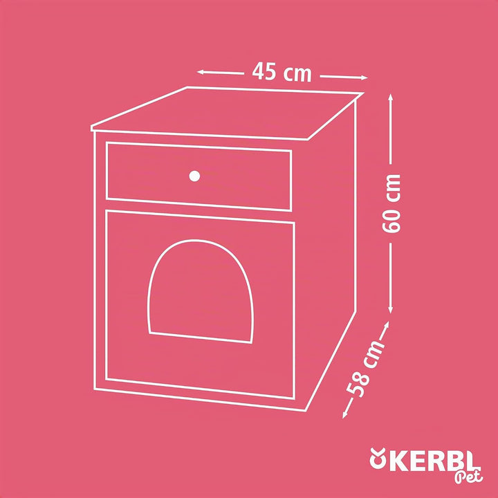 Kerbl Pet Katzenschrank Ida, Versteck für Katzentoilette oder Liegekissen, Katzentoilettenhaus, Katz