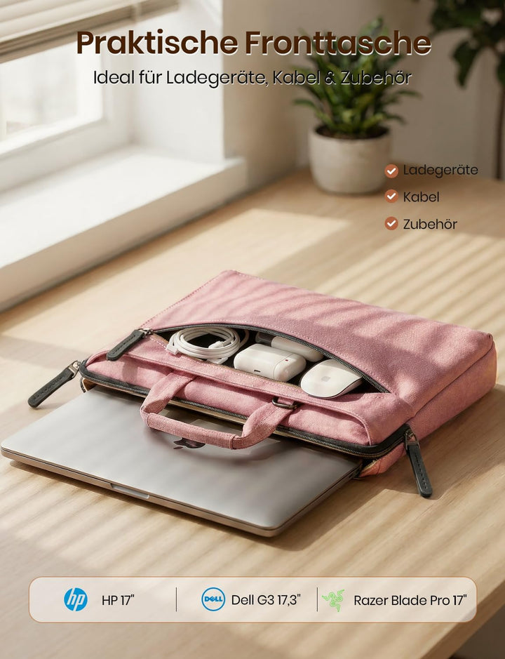 DOMISO 17 Zoll Laptop Tasche Hülle Notebooktasche Wasserdicht Aktentasche Tragetasche Schultertasche
