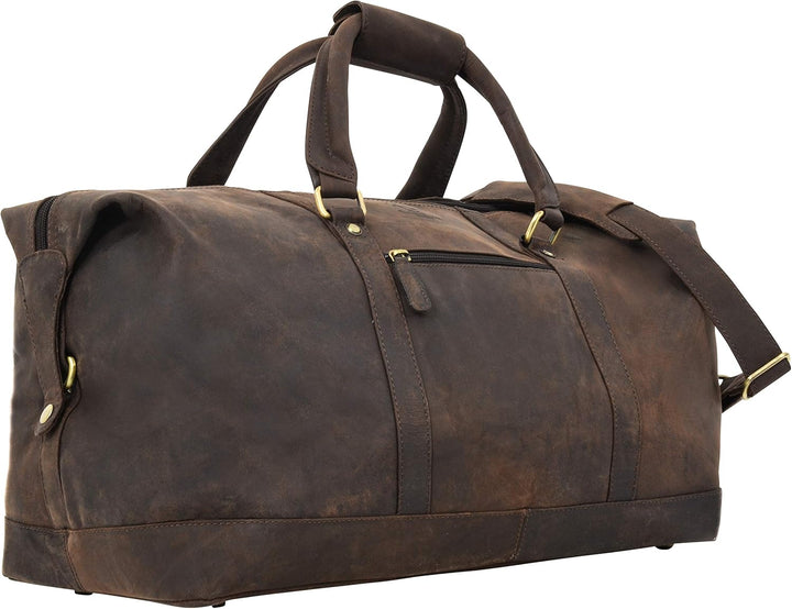 Gusti Reisetasche Leder - Ruben Damen und Herren Reisetasche Sporttasche Handgepäck Umhängetasche Le