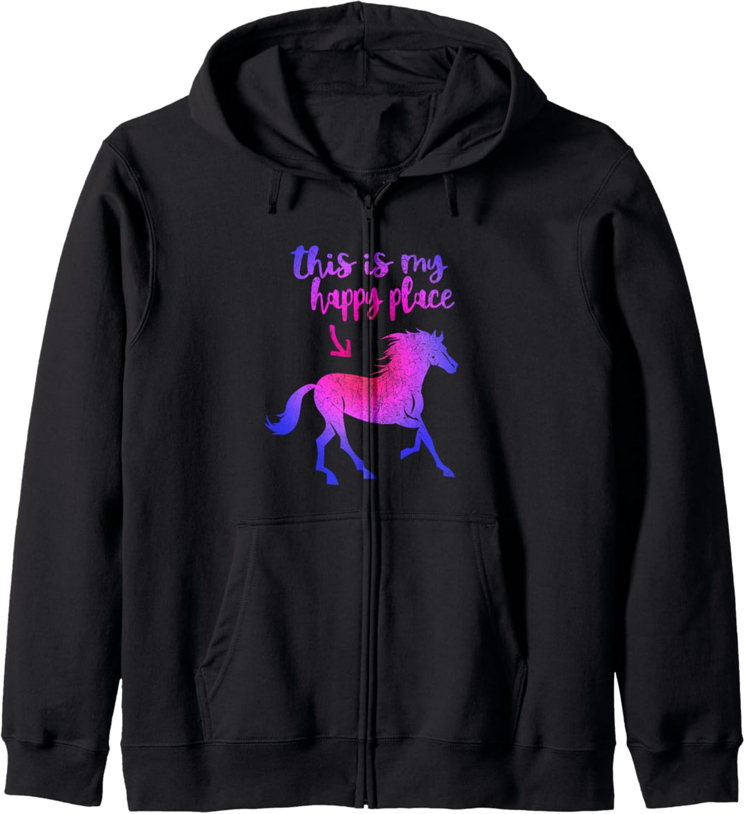 This is my Happy Place | Pferde Geschenk für Reiter Kapuzenjacke