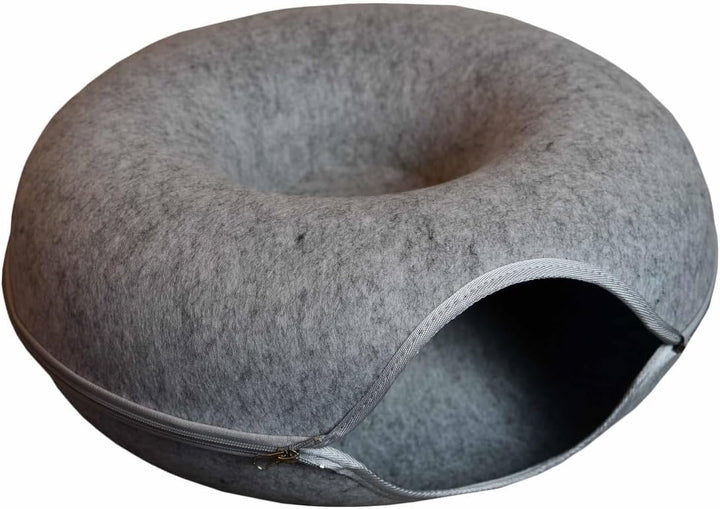 Katzenhöhle Katzenbett Tierheim Tierhöhle SIMIT mit Reissverschluss Katzentunnel Rund Filz