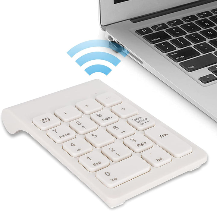 Drahtlose Nummernblöcke, Ergonomischer Nummernblock Numpad 18 Tasten Tragbare 2,4-GHz-USB-Finanzbuch