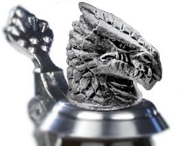 KING Flaschendeckel Zinn, Bierflasche Zinn Deckel, Bierflaschendeckel, Drache, Drachenkopf, Dragon,