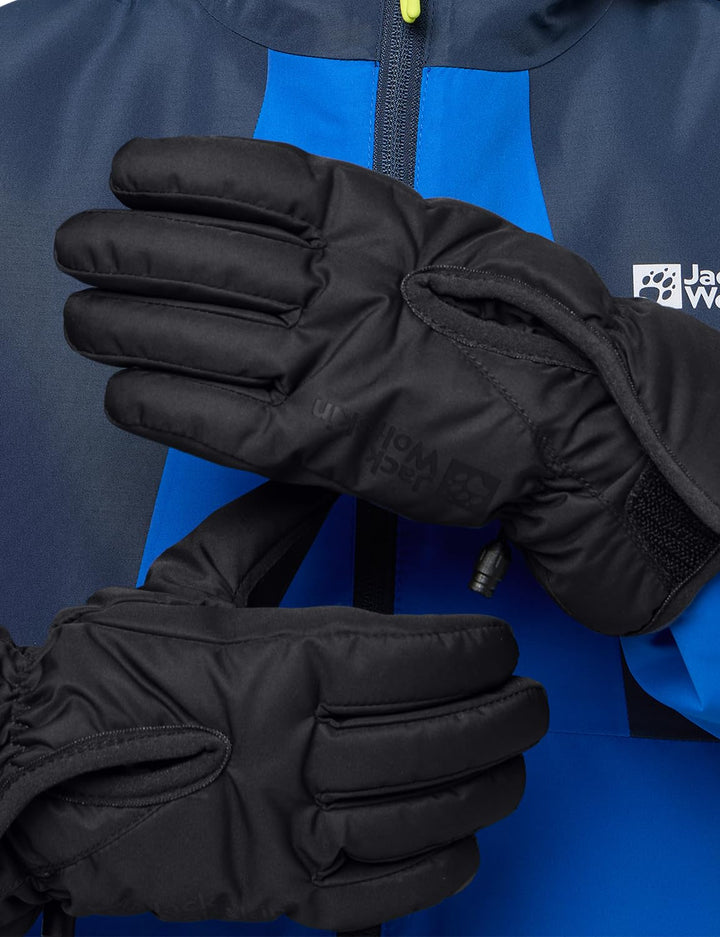 Jack Wolfskin Kinder Easy Entry Glove K Handschuh 152 Schwarz, 152 Schwarz