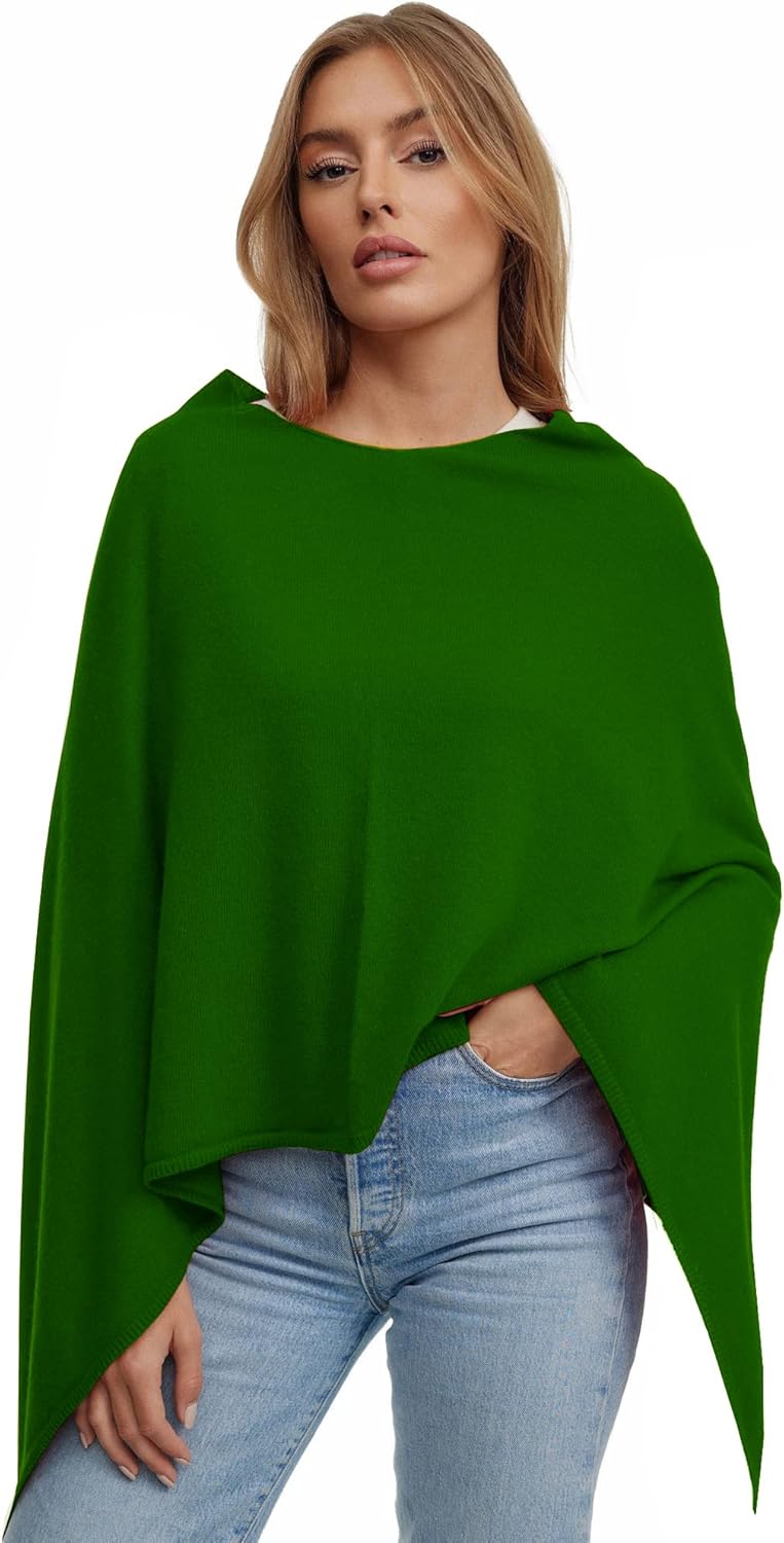 Glamexx24 Damen Strick Poncho Unifarbe Cape Feinstrick XXL Pullover - Eleganz, Stil und Komfort in e