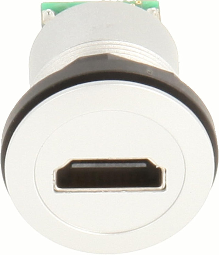 Schlegel 23.001.532 HDMI-Buchse mit vorne, 1x HDMI-Buchse und hinten, 1x HDMI-Buchse, Silber Single,