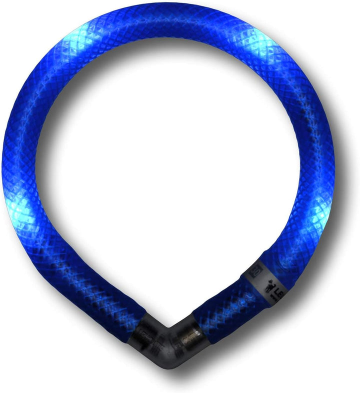 LEUCHTIE® Leuchthalsband Mini blau Grösse 32,5 I LED Halsband extra für kleine Hunde I wasserdicht I