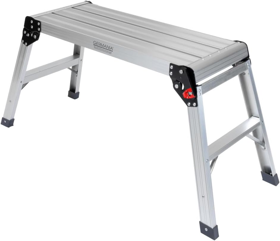 Germania Arbeitsplattform bis 150kg belastbar aus Aluminium - klappbar - 50 cm hoch - Plattform 76 x