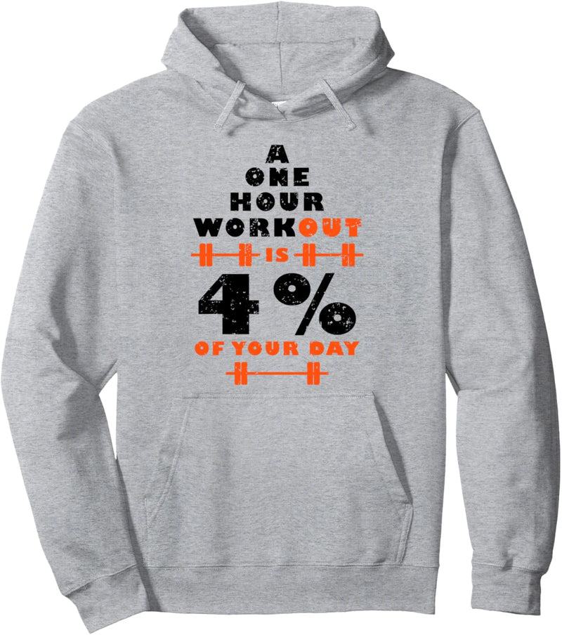 A One Hour Workout Fitness Motivation Pullover Hoodie