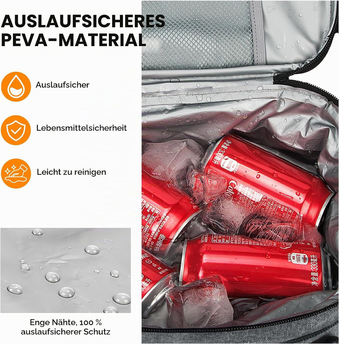 Kato Tirrinia Erweiterbare Kühltasche, Isolierte 9,5L(18 Dosen) Lunchtasche Klein für Unterwegs Arbe
