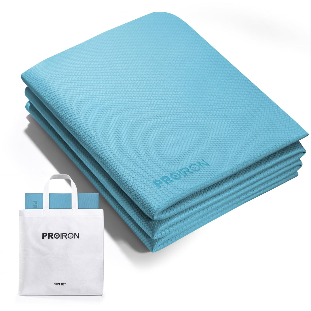 PROIRON Yogamatte Faltbar TPE, Reise Yogamatte rutschfest &amp; leicht 183cm x 61cm x 6mm, Gymnastikmatt