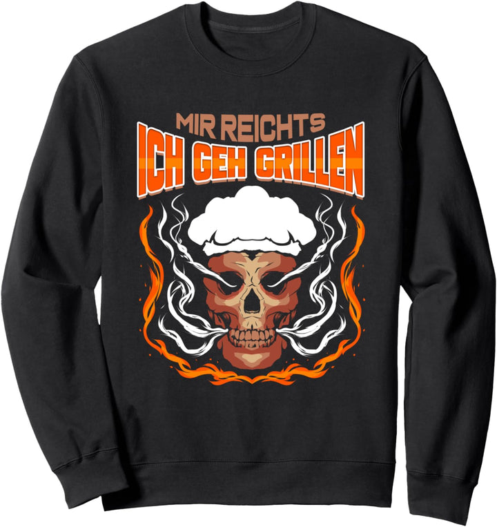 Grill Spruch Geschenk für Grillmeister Barbecue Grillparty Sweatshirt