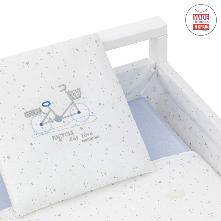 Cambrass Mini-Wiege, quadratisch, Next Sky Himmelblau, 55 x 88 x 72 cm, Himmelblau