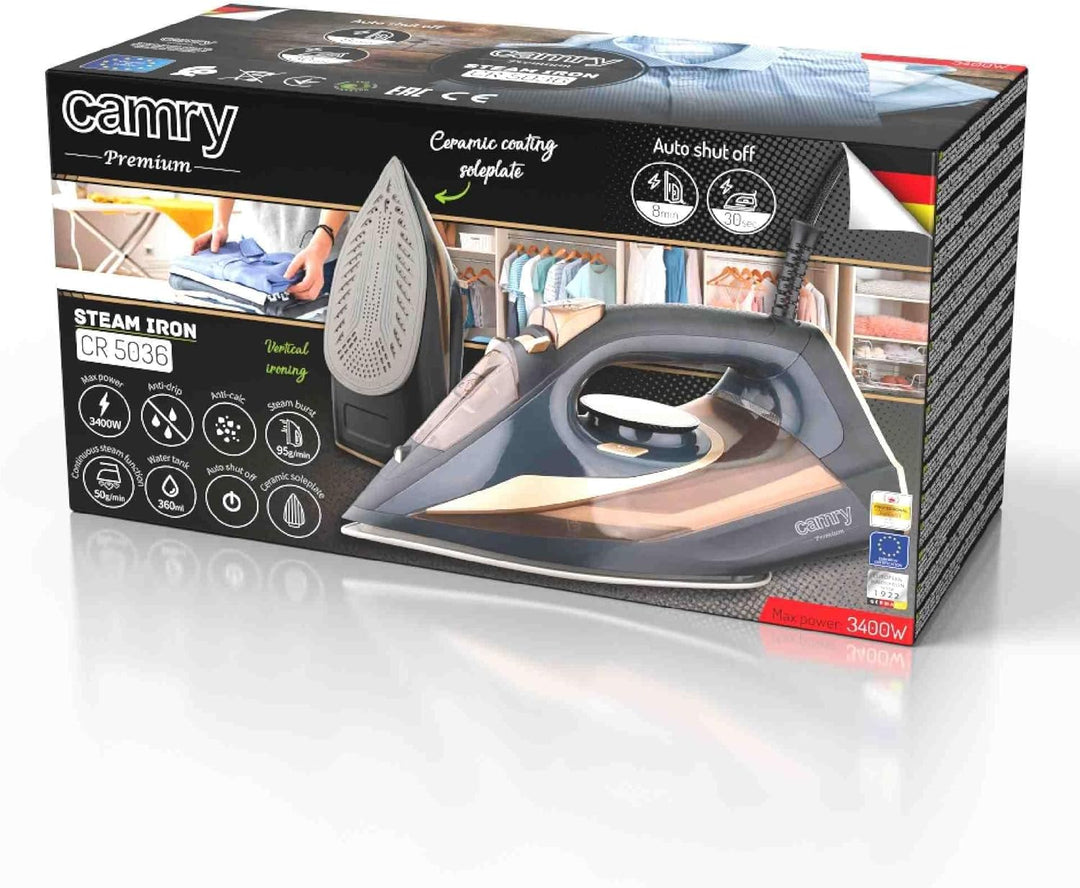 Camry CR 5036 3400W Schwarzkupfer Dampfbügeleisen