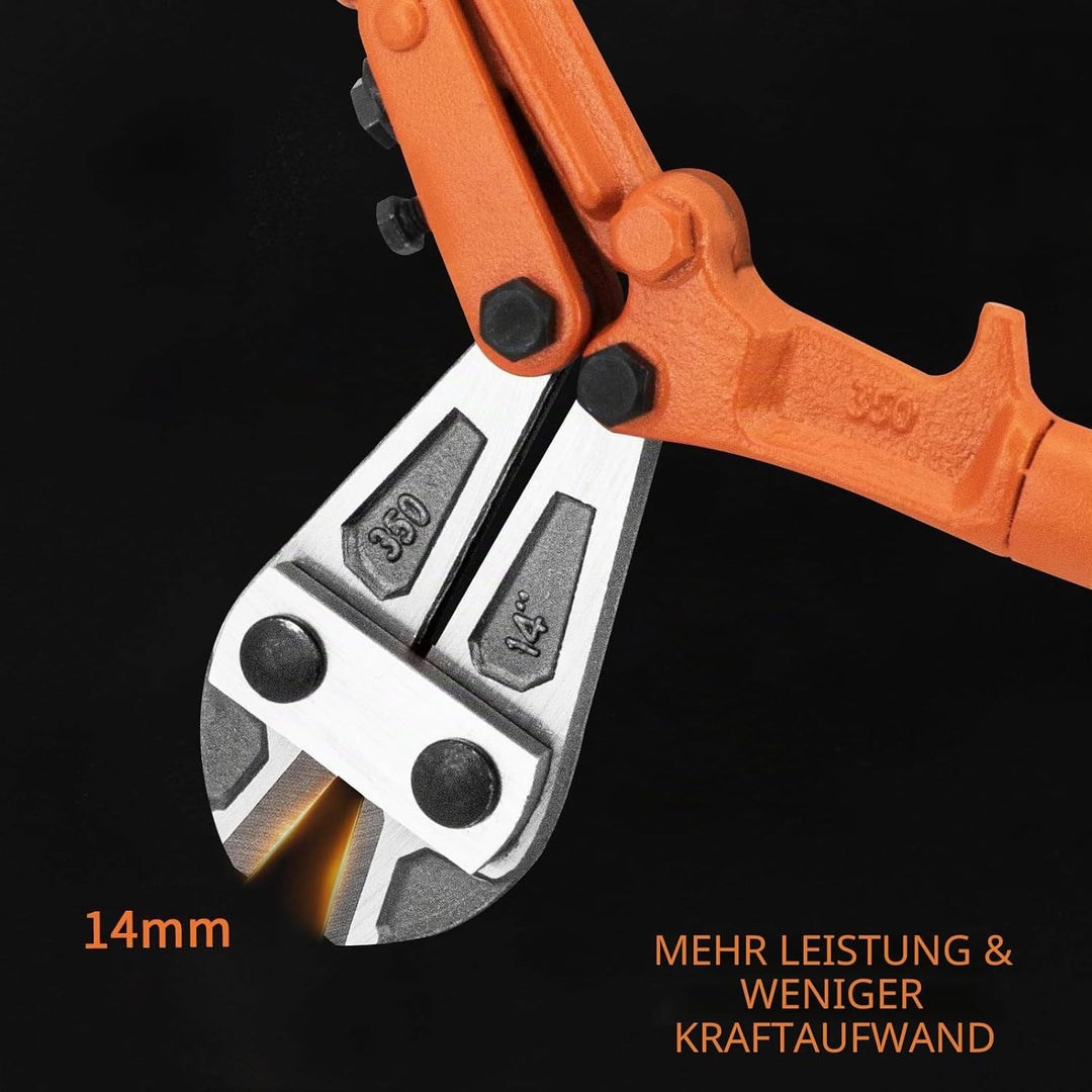 Meccion 14" Bolzenschneider zum Schneiden von Zaun, Stahldraht, Kette, Metallstangen, Schrauben, Sch
