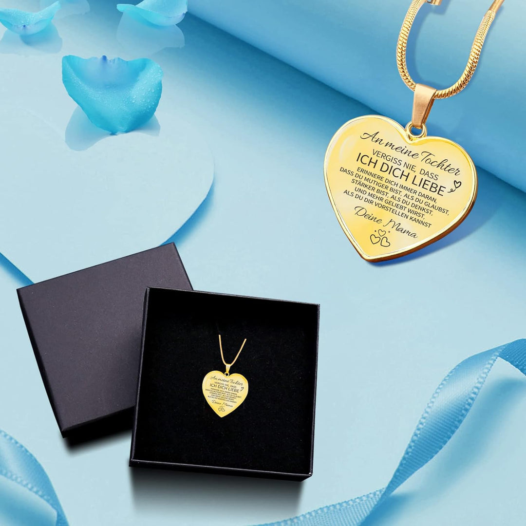 HAYOUWAY Geschenke für Frauen Tochter Mädchen Kette Herz Halskette für Damen, Mutter An Meine Tochte
