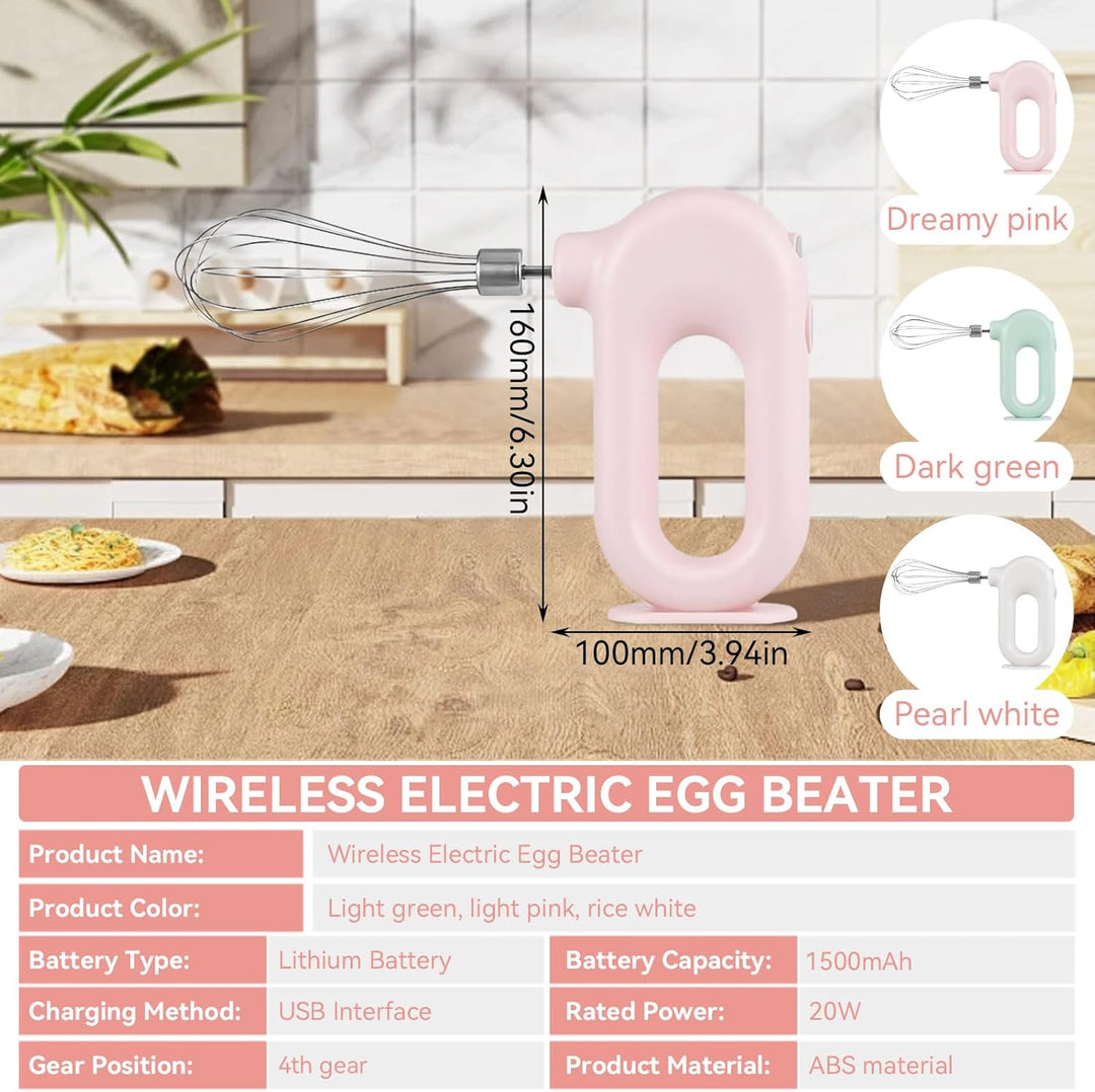 Schnurloser Handmixer, Mini-Elektro-Handmixer, Wiederaufladbarer USB-Mini-Ei-Schläger Für Den Hausha
