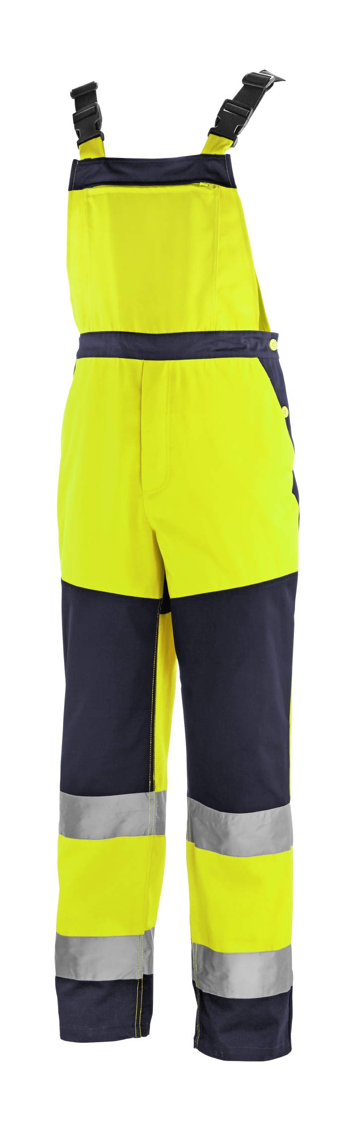 teXXor 4336-58 Warnschutz-Latzhose "Buffalo", Grösse 58, Warngelb/Marineblau Grösse 58 Warngelb/Mari
