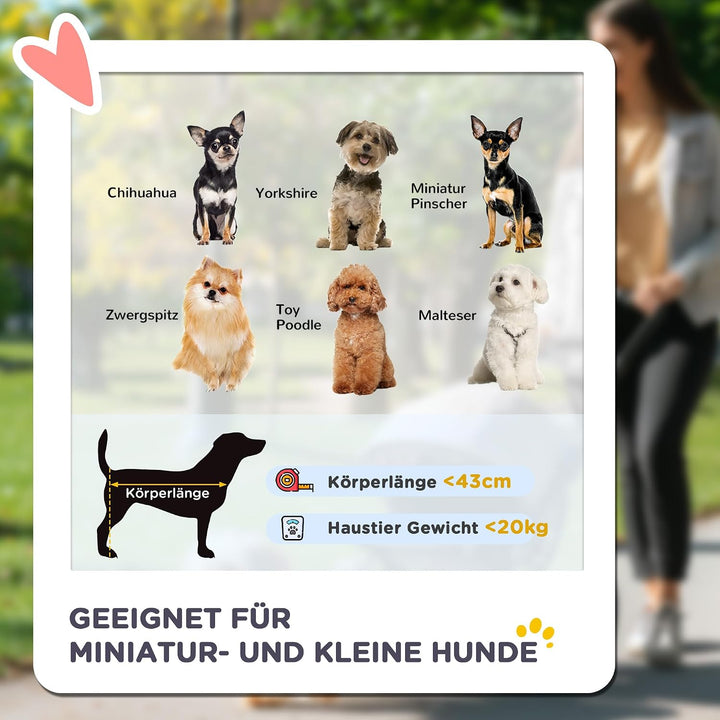 PawHut Hundewagen Hundebuggy klappbar für Hunde &amp; Katzen bis 20 kg Katzenbuggy mit geländegängige Gu