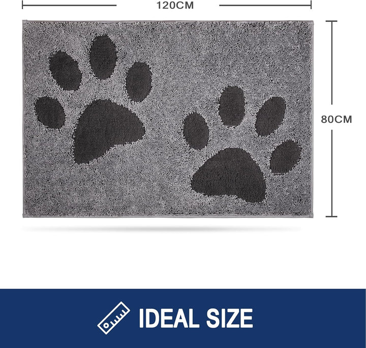 FCSDETAIL Schmutzfangmatte waschbar 80 x 120 cm, Fussmatte Innen, absorbierend Fussmatte, rutschfest