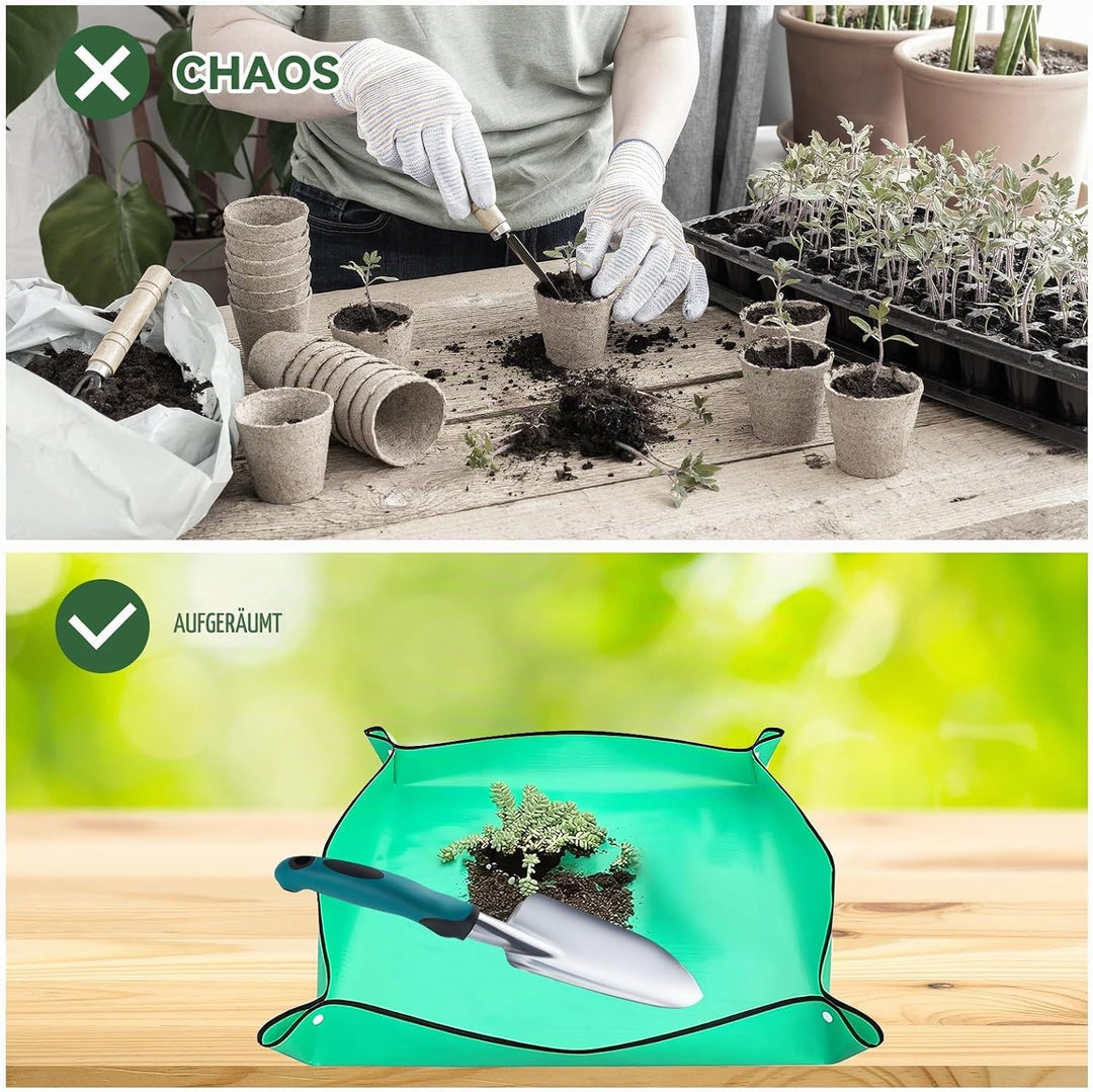 Gartenwerkzeug Set，9 Stück Garten Hand Werkzeuge，Praktische Aufbewahrungstasche und Anti-Rutsch-Grif