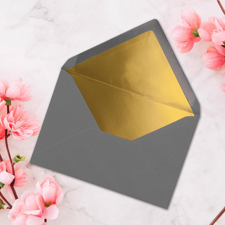 Kuverts Graphit-Grau - 75 Stück - Brief-Umschläge DIN C6-114 x 162 mm - 11,4 x 16,2 cm - Nassklebung