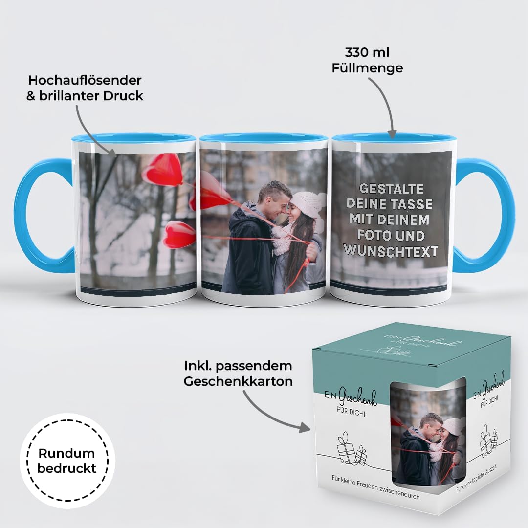 Personalisierte Tasse | personalisiert mit Foto oder Text | Tasse mit Bild | Geschenkidee | Fototass