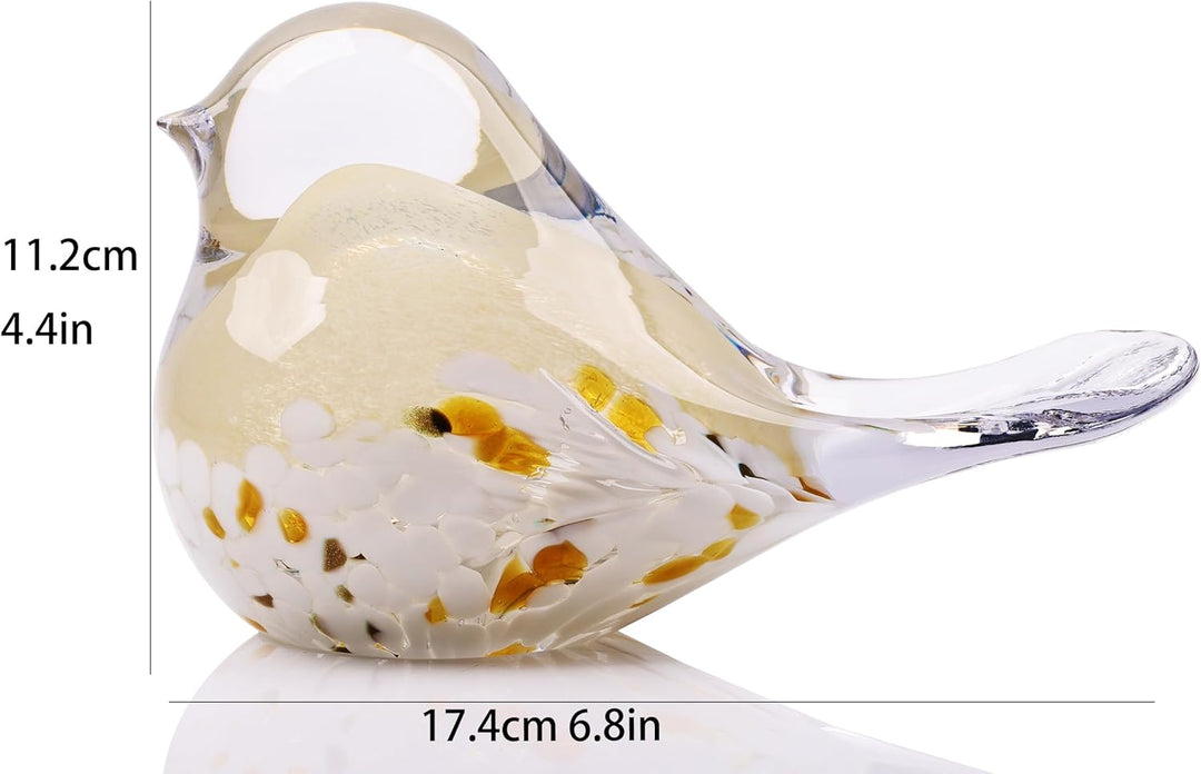 WUBIANJIE Mundgeblasene Glas-Vogelstatue, Sammlerstück, Tierkunst, Briefbeschwerer, Wohnzimmer, Schl