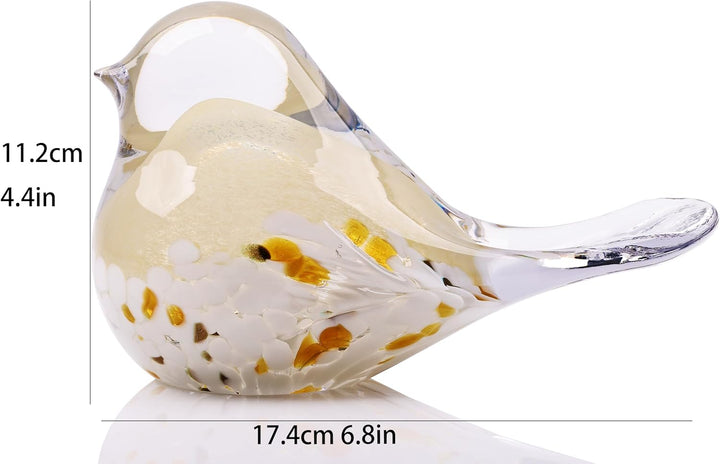 WUBIANJIE Mundgeblasene Glas-Vogelstatue, Sammlerstück, Tierkunst, Briefbeschwerer, Wohnzimmer, Schl
