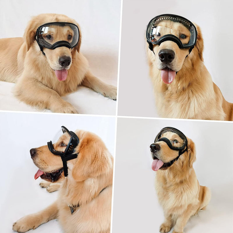 PETLESO Hundebrille Winddichte Hunde Sonnenbrille Hund Schutzbrille mit Verstellbare Band Geeignet f