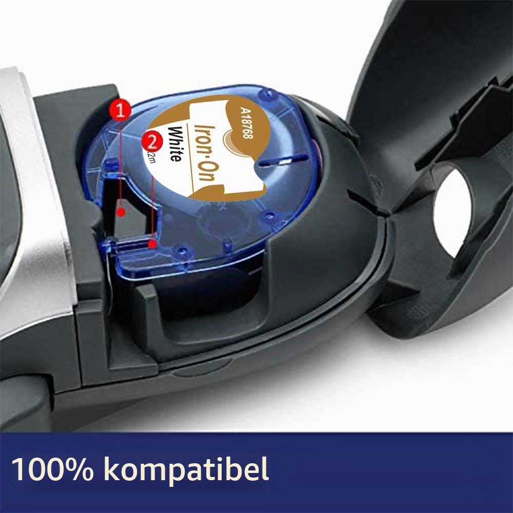 MarkField Kleideretiketten Aufbuegelbar Etiketten Kompatibel mit Dymo Letratag Etikettenband Textil