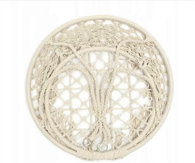Hängesessel Hängestuhl Outdoor Indoor Garten Hängeschaukel Boho Creme Beige, Beige