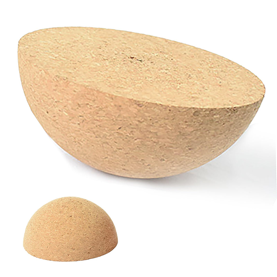 Balance Board Halbkugel aus massivem Kork Ø15cm, Höhe 7,5cm – Rutschfest, nachhaltig, ideal für Glei