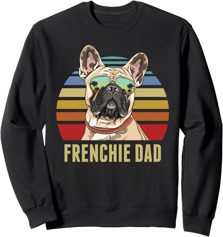 Französische Bulldogge Dog Frenchie Dad Retro Strand Vibe Sweatshirt