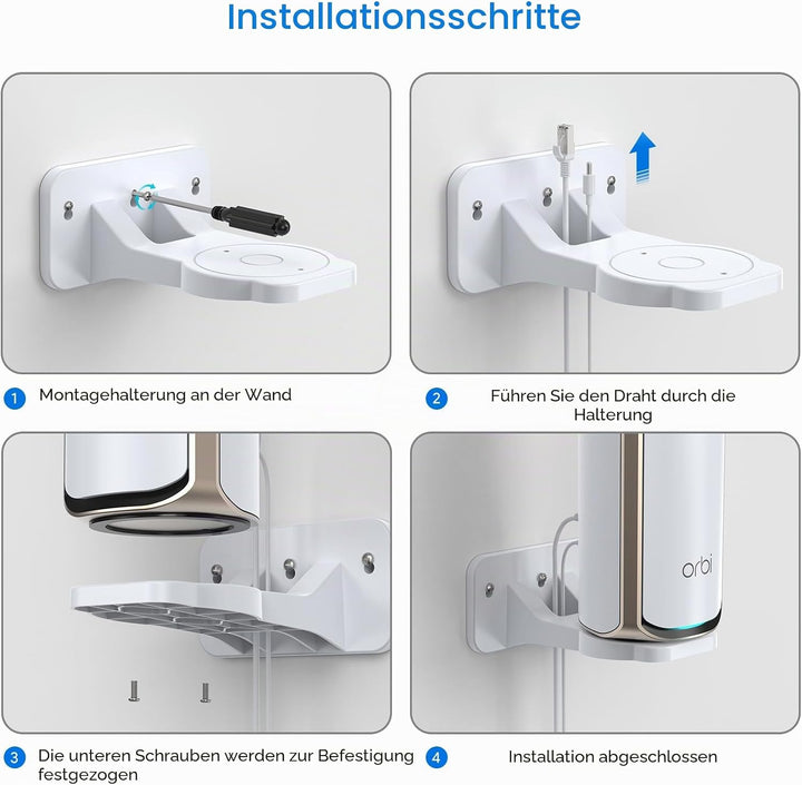 XLTTYWL Orbi WiFi 7 Wandhalterung, ABS Orbit 7 Halterung Optimiert den Platz Kompatibel mit Orbi WiF